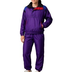 Vintage Marmot Small Purple Windbreaker Jacket Pants Jogging Set Athletic